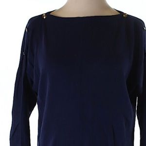 GAP XS ¾ Sleeve Dark Blue Cotton Pullover Sweater